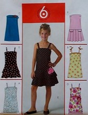 McCall's Girls Dresses in Two Lengths. M4767 Size CH (7-8-10) Free Shipping