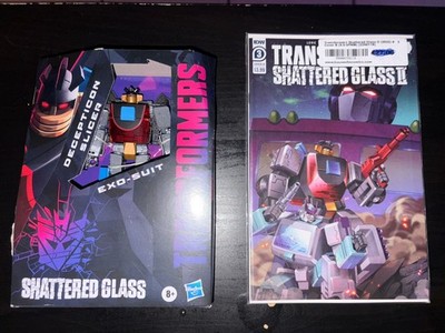 Transformers Shattered Glass Slicer & Exo Suite & IDW Comic 