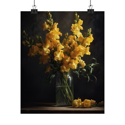 Snapdragon Flower Art Print, Flower Painting, Flower Décor, Floral Art Print