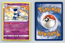 Meowstic #82/195 SWSH Silver Tempest Uncommon Pokemon 2022 TCG Card