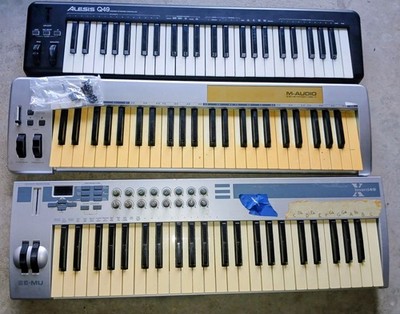 3 MIDI Controller 49 Key Keyboards NON WORKING PROJECTS Alesis M-Audio E-mu
