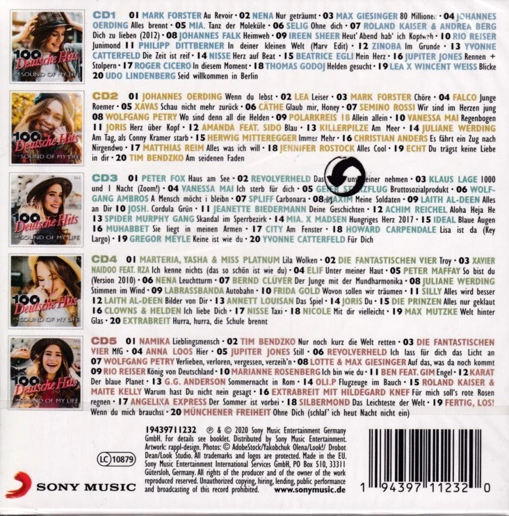 100 Deutsche Hits - The Sound of My Life (NEU/OVP, 5 CDs) - Bild 2 von 2