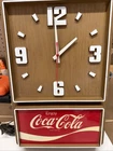 Vintage Coca-Cola Wood Grain Plastic Wall Clock Restaurant Decor Works