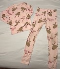Girls Carter’s 12/12A Christmas Reindeer Pink 2-piece Pajama Set — photo 1