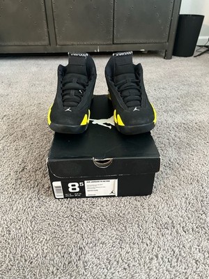 Air Jordan 14 Retro Thunder Black Vibrant Yellow Size 8.5 | eBay