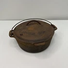 Vintage 1920's Griswold No 9 Tite Top Baster Cast Iron Dutch Oven W Lid & Handle
