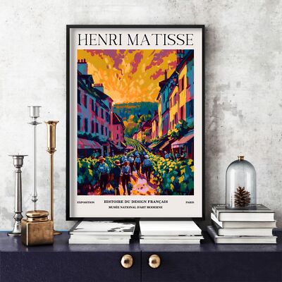 Henri Matisse Druck, Henri Matisse Ausstellungsposter, buntes Wandbild (55d)