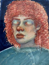 Original Art Marker Sketch Vibrant Illustration Feminine Beauty Mikah