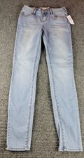 Women's Bullhead Denim Co Blue Jeans - Mid-Rise Skinniest Size 25 Light Wash