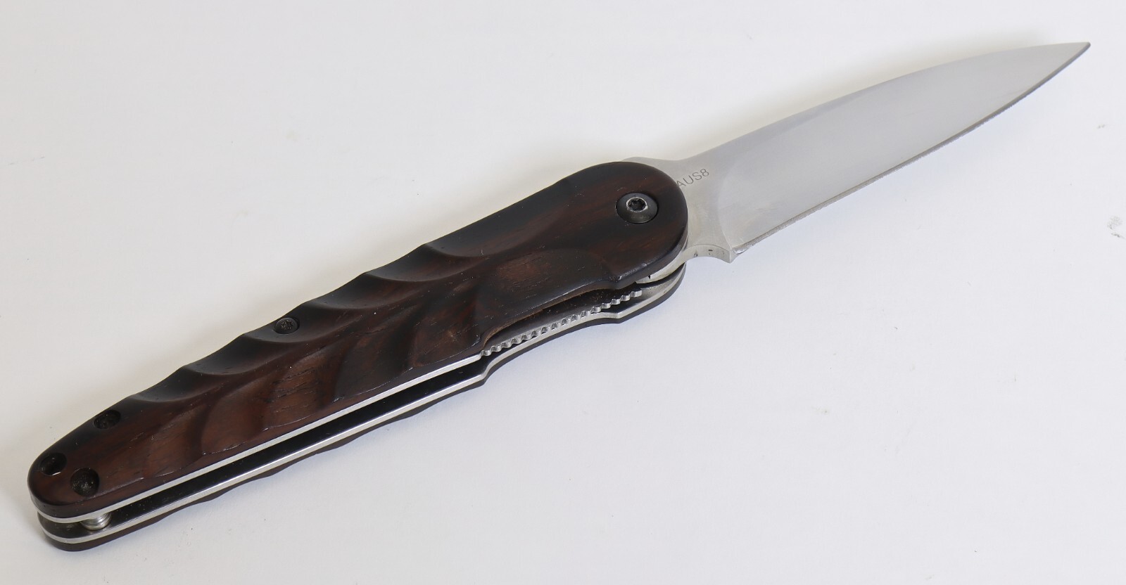 Hikari Japan Higo Flipper Liner Lock AUS8 SS Cocobolo Wood Handle Pocket Knife