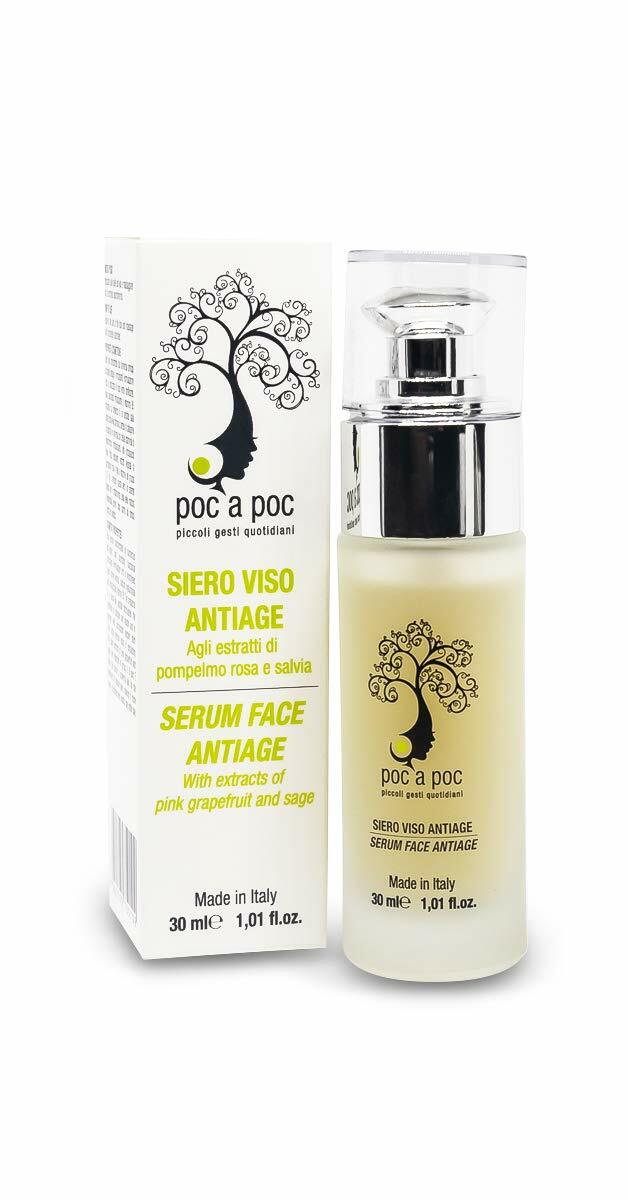 POC A POC Siero Viso Anti Age con Acido Jaluronico, Collagene, Peptide Antirughe