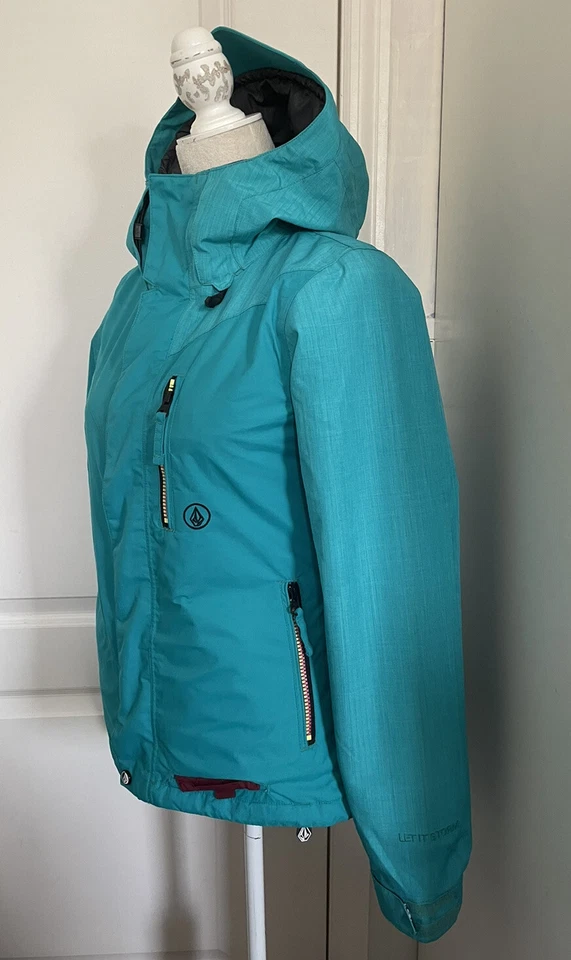 Chaqueta con Capucha Original VOLCOM Invierno Esquí/Snowboard Niña Talla XS Azul Foto 2 de 4