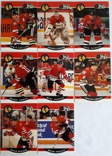 1990-1991 Pro Set Hokey card Chicago Blackhawks complete set of 8 #427-434 A1P9