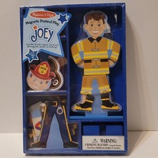 Melissa  Doug Joey Magnetic Dress-Up Wooden Dolls Pretend Play Set NEW
