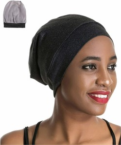 Slap Night Cap Sleep Hat Beanie - Black 