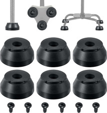 6 Pack Cane Tips Compatible with Hurrycane Walking Cane Replacement Feet for Wom