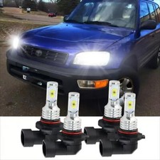 For Toyota RAV4 1998 1999 2000 4X 9005+9006 LED Headlight Bulb High Low Beam AA+