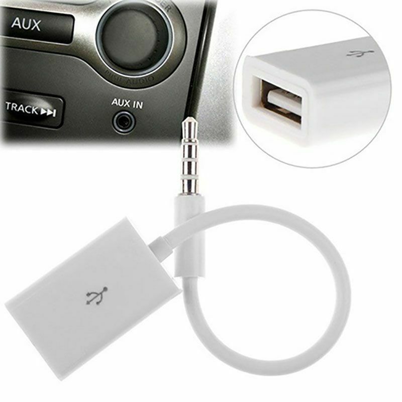 Car Aux To USB Adapter Cable Converter Jack Music Audio Player Flash Drive Port eBay