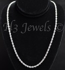 14k solid white gold rope chain necklace  16.80 grams #2697 24 inches — photo 2