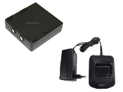 Ladegerät + Akku Hetronic Abitron Potain Nova 68300510 68300520 68108570 Accu