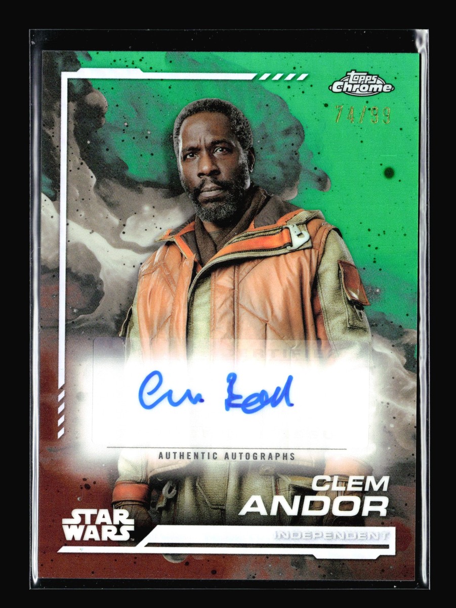 Clem Andor # Green /99 Gary Beadle Auto Topps Chrome Star Wars R3