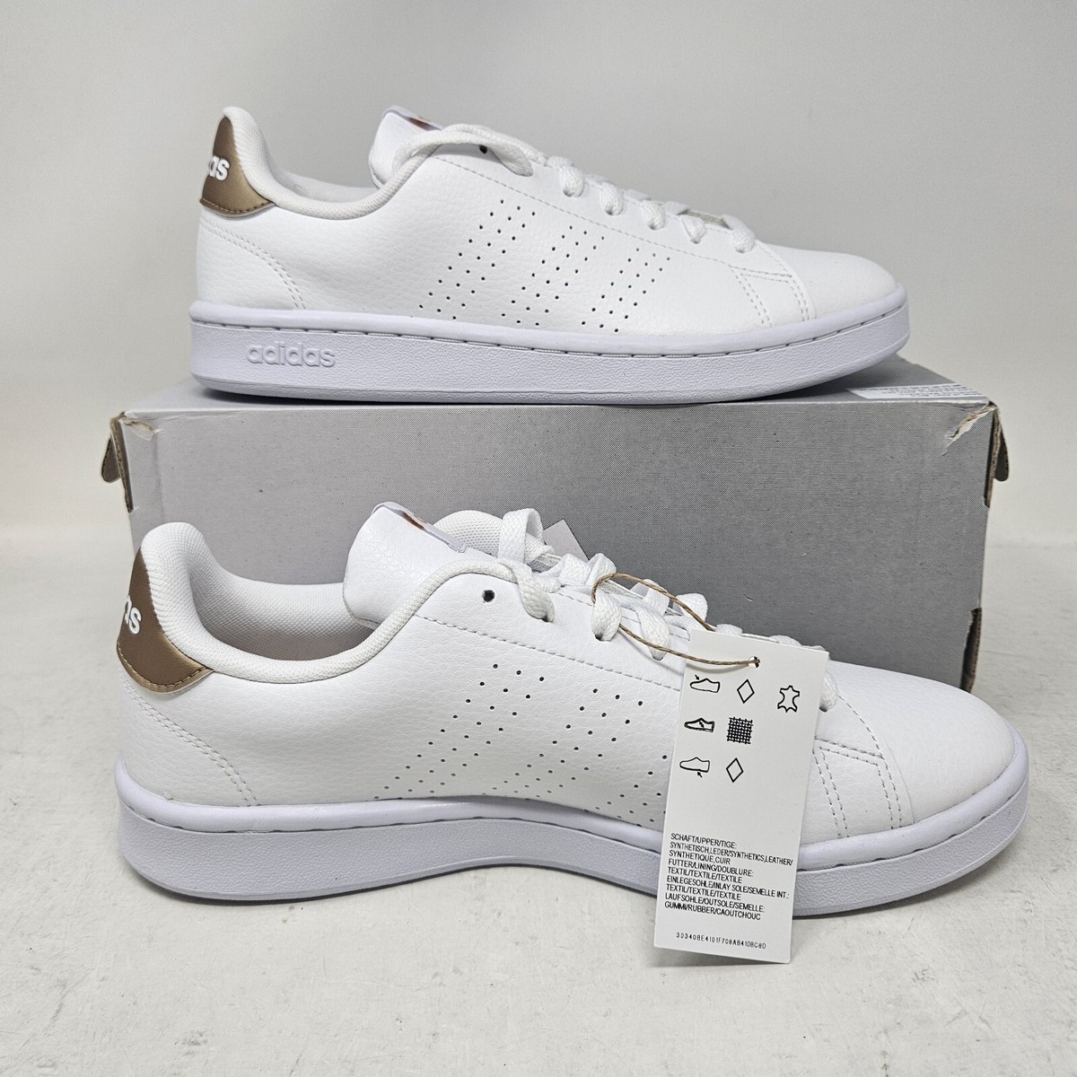 Wmns Adidas Advantage Comfy Tennis Shoe / White Copper 