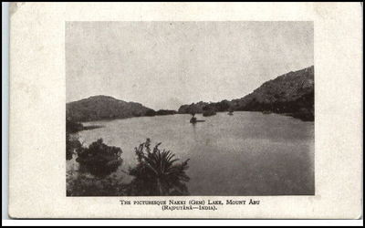 Rajputana Nakki Gem Lake Mount Abus Indien India Vintage Postcard ~1920 alte AK