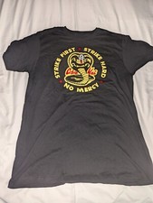Cobra Kai T-Shirt Men's M / L UNISEX Strike First Strike Hard No Mercy Black