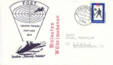 Schiffspost Bundesmarine Zerstörer Schleswig Holstein FOST Portland 1971 Einlauf
