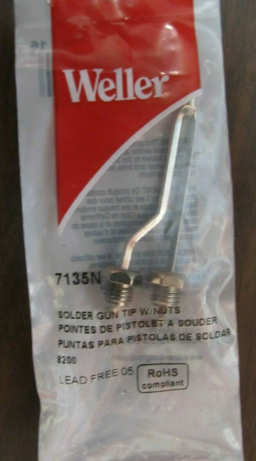 1 Weller 7135N 7135N Replacement Soldering Gun Tip with nuts for 8200