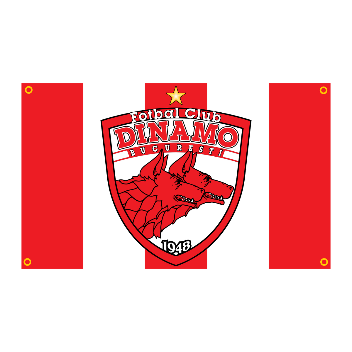 Fanion Vintage Dinamo Victoria Bucuresti – Banderin De Football Roumain