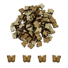 Butterfly Confetti 100 Pieces Wood Butterfly Tabletop