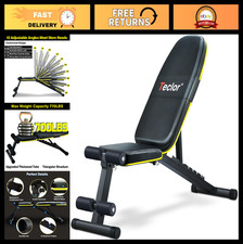 Adjustable Foldable Weight Bench for Home Gym - 10 Backrest Positions, 700LB Cap