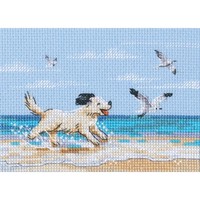 "Rto Kreuzstich Stickpackung \"Hund Am Strand\", ZäHlmuster, 13X8,5Cm"