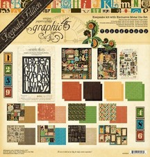 Graphic 45 Keepsake Kit With Exlusive Metal Die Set-Typography