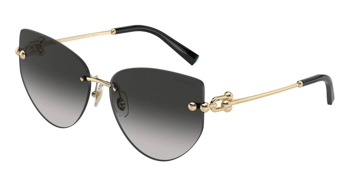 Authentic Tiffany & Co. Black Sunglasses with Gold Crystal Butterfly Accent Black Butterfly Sunglasses | Tiffany & Co. US main image 2