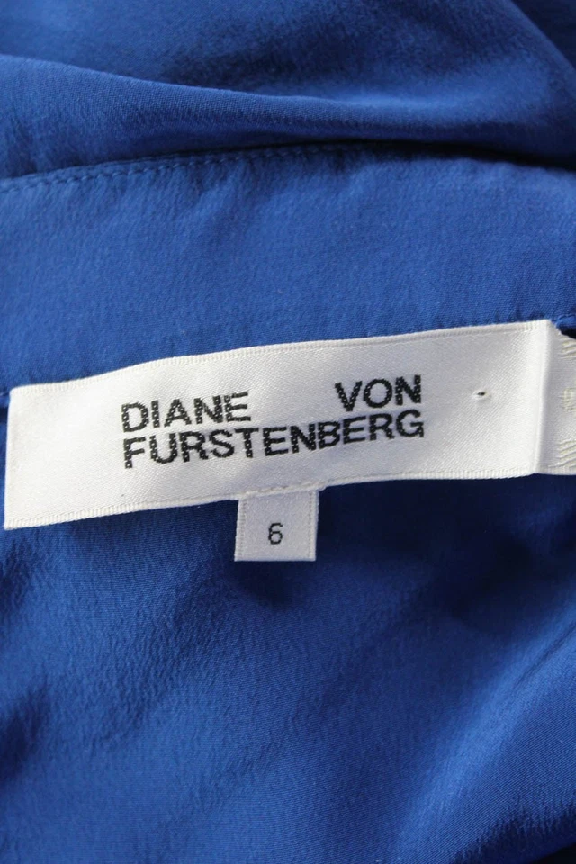 Mono Diane Von Furstenberg para mujer de seda manga larga con botones azul talla 6 Foto 4 de 4
