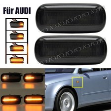 Led Seitenblinker für AUDI A3 8P | A4 B6 B7 & Cabrio | A6 C6 4F [7315-1] Schwarz