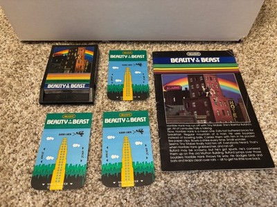 INTELLIVISION Beauty & the Beast cartridge !  W/ instructions & 3 overlays !