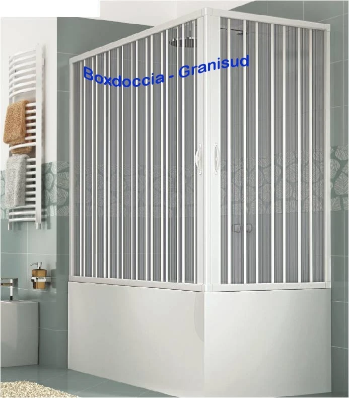 Cabine de baignoire murale Nina à 2 portes, 170 cm, ouverture centrale – HD casa