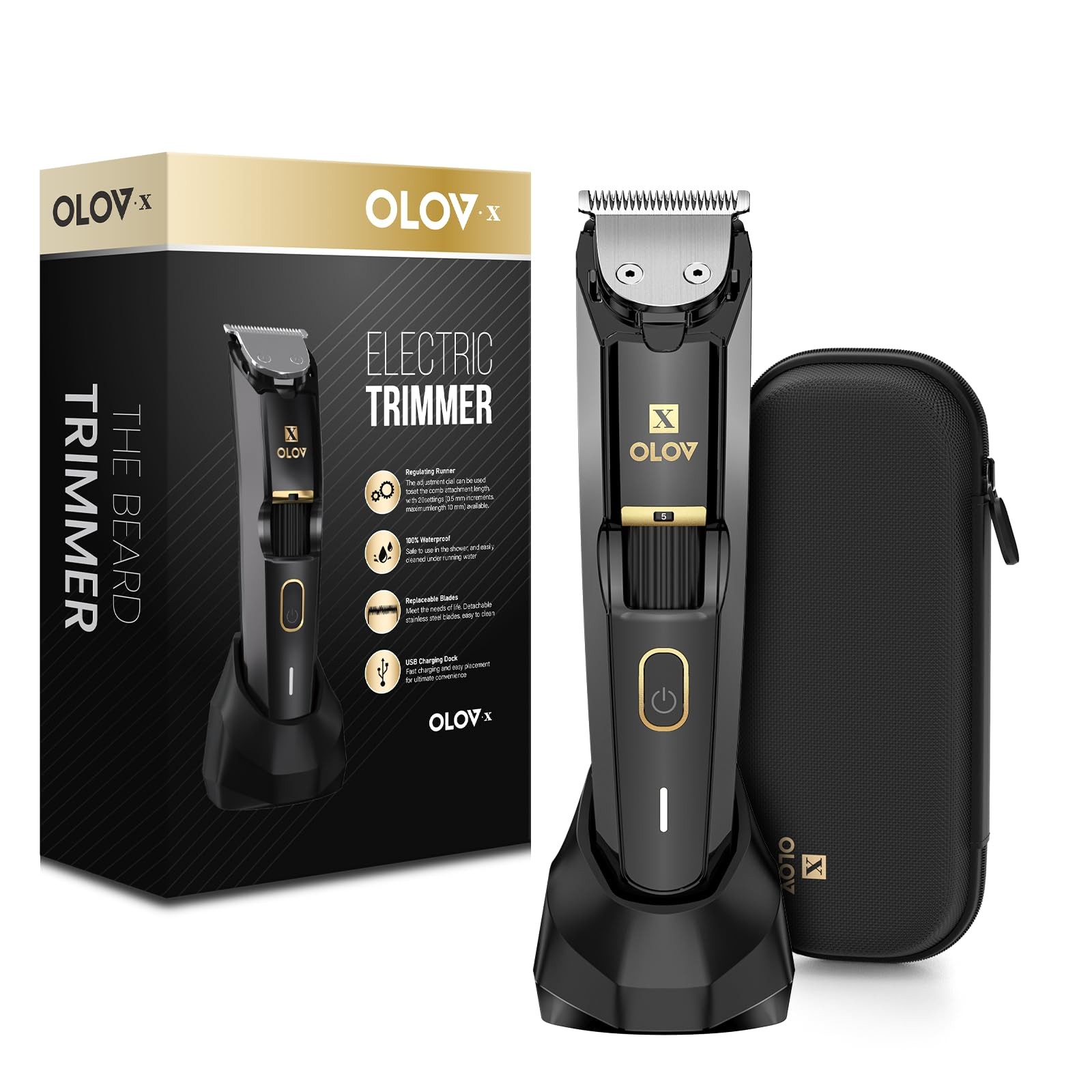 Men's Beard Trimmer - All-in-One Trimmer with Precision Dial - Premium Facial...