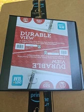 Pen+Gear 3-Ring Durable View Binder, 2" D-Rings, Black,1 Count