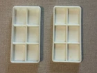 Vintage Milk Glass Dental 6 Storage Tray #20 The American Cabinet Co. Lot Of 2