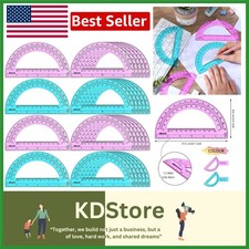 24-Pack Colorful 6-Inch Plastic Protractors for School  Engineering