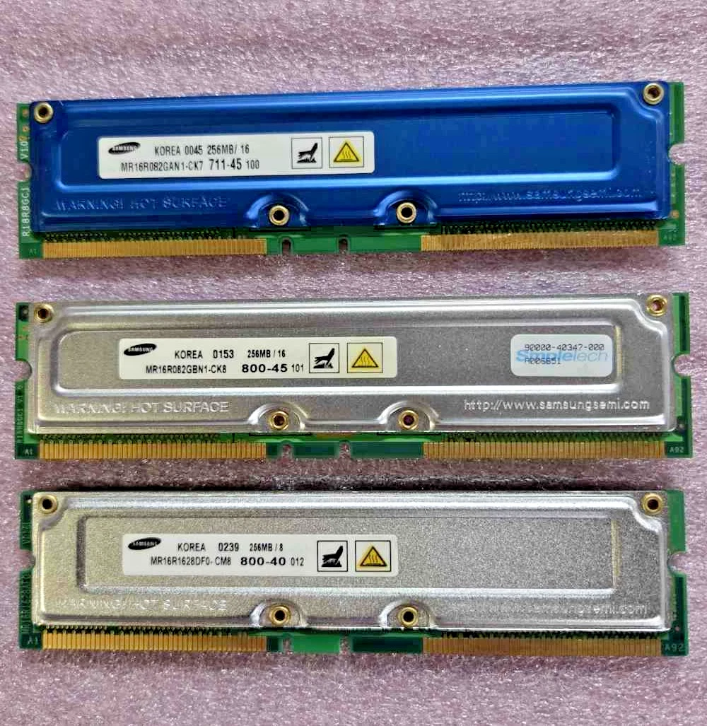 Samsung RDRAM Computer Memory 256 MB Capacity per Module 1 Module