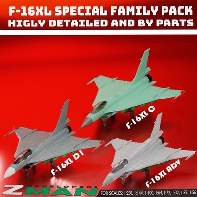 3d printed F-16XL SERIES 3X-VARIENTS plane aircraft jet fighter