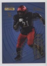 2022 Wild Card MATTE Touch Football Chase Blue Lines /25 Myjai Sanders Rookie RC. rookie card picture