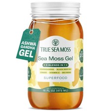 TrueSeaMoss Sea Moss Gel 5in1 16oz Glass Jar   Made in USA   5-in-1 Formula
