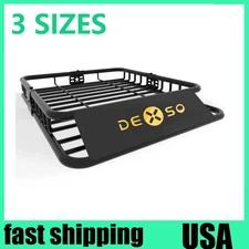Steel Roof Rack Basket Rooftop Cargo Carrier Car Top Luggage Holder Universal