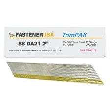 2" DA21 ANGLE FINISH NAILS 15GA 304SS 2,000ct | SSDA21T2